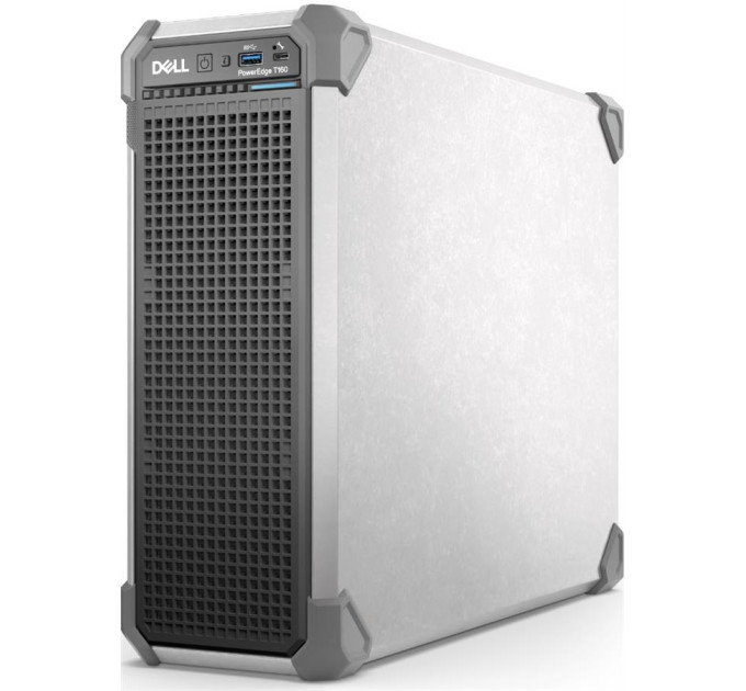 DELL Enterprise Сервер Dell PowerEdge T160, E-2414 2.6GHz/4-core/1P, 16GB-U, 2TB SATA, 300W, tower, iDRAC9 Basic, 3Y Warranty