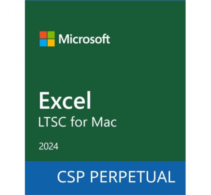 Офісний додаток Microsoft Excel LTSC for Mac 2024 Commercial Software, Perpetual (DG7GMGF0PN5G_0001)