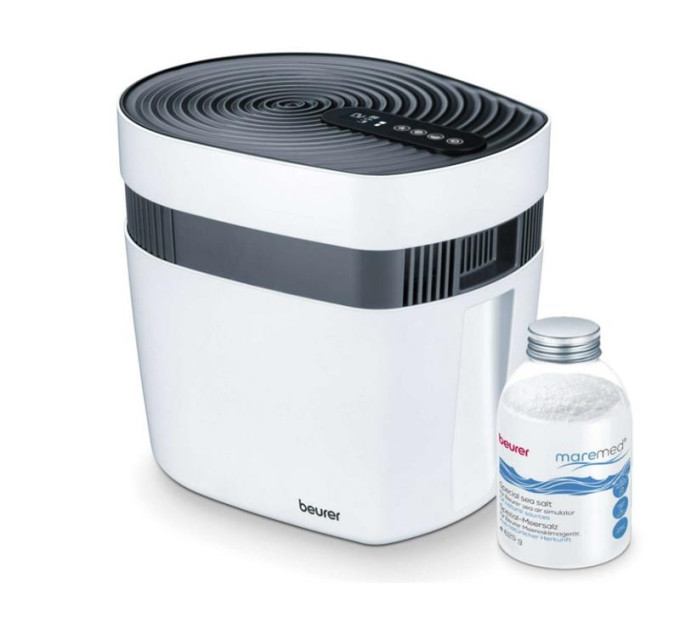 Beurer Очисник повітря Beurer Maremed, 50м2, 150м3/год, дисплей, 2-грубої очистки+1 водяний, створення морського клімату, білий