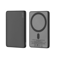 Акумулятор портативний літій-іонний Power Bank 2E Slim Wireless QI 5000мА·год, 18Вт, PD, сірий