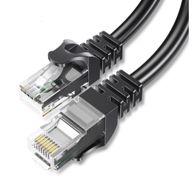 Essager Патч-корд 3м UTP cat 6 RJ45 TopSpeed Ethernet Round Cable Black Essager (EXCWXY-JSC01)