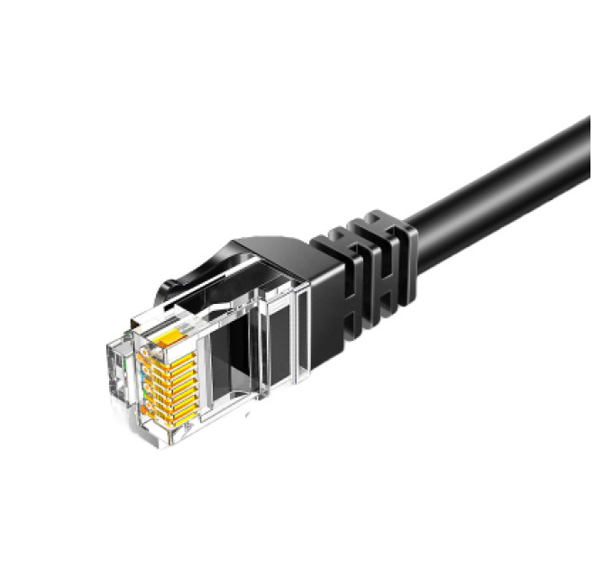 Essager Патч-корд 3м UTP cat 6 RJ45 TopSpeed Ethernet Round Cable Black Essager (EXCWXY-JSC01)