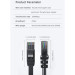 Essager Патч-корд 3м UTP cat 6 RJ45 TopSpeed Ethernet Round Cable Black Essager (EXCWXY-JSC01)