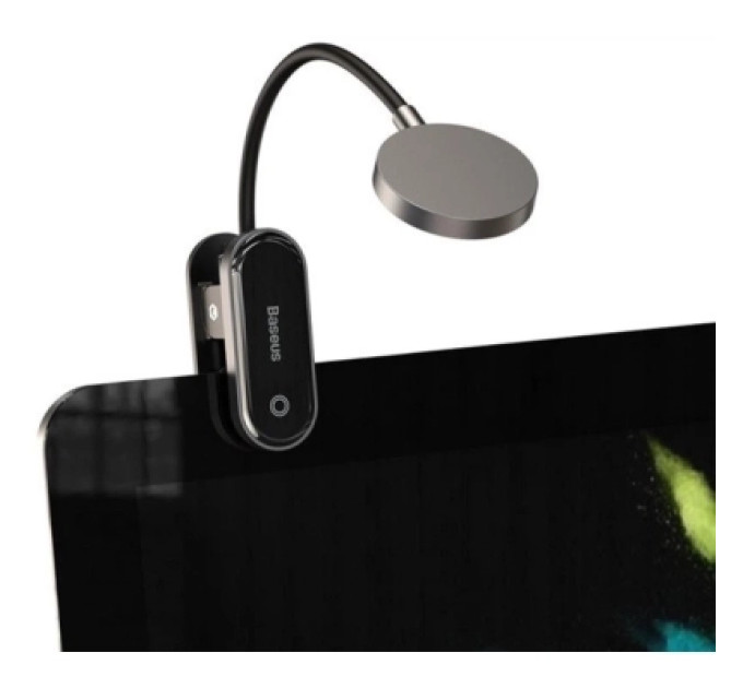 Baseus Настільна лампа Baseus Comfort Reading Mini Clip Lamp with battery Dark Gray (DGRAD-0G)