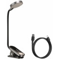 Baseus Настільна лампа Baseus Comfort Reading Mini Clip Lamp with battery Dark Gray (DGRAD-0G)