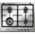 Whirlpool Варильна поверхня Whirlpool газова, 60см, чавун, конфорка з подвійним рядом полум'я, нерж