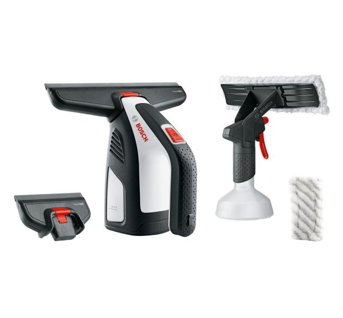 BOSCH PT Пилосос Bosch GlassVAC віконний, акумуляторний, 3.6В, 2Аг, контейнер 0.1 Л, 0.7 кг, +насадки і пульв.