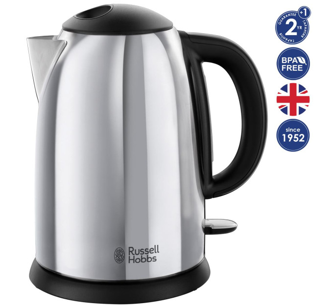 Russell Hobbs Електрочайник Russell Hobbs Victory, 1.7л, метал, сріблясто-чорний