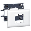 Legrand SCS Супорт Legrand Mosaic, для монтажу в кабелні канали DLP, з кришкою 85мм, 2 модулі, білий