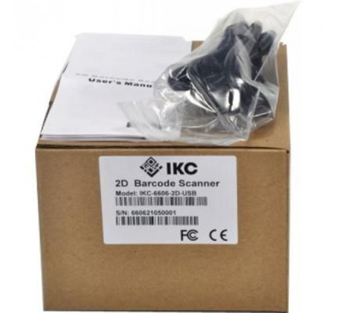 Сканер штрих-коду ІКС Сканер IKC-6606/2D Desk USB, black (ІКС-6606-2D-USB)
