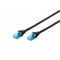 Патч-корд 2E CAT 5e, UTP, 0.50м, 26AWG, RJ45, 7/0.16, Cu, LSZH, чорний