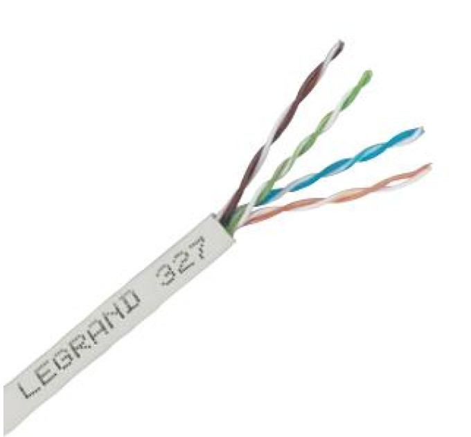 Legrand SCS Кабель "вита пара" Legrand CAT 5e U-UTP, 305м, AWG 24/1, LINKEO, PVC, коричневий, метр