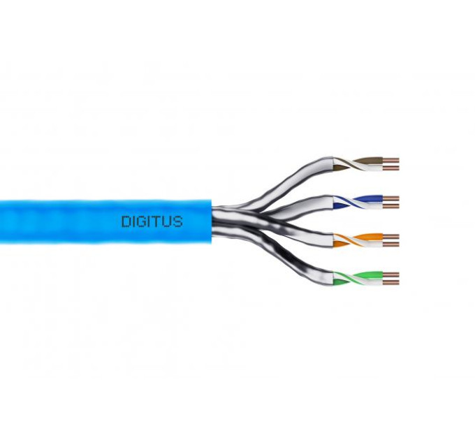 DIGITUS SCS Кабель "вита пара" DIGITUS CAT 6A U-FTP, 305м, AWG 23/1, LSZH-1, Cca, синій