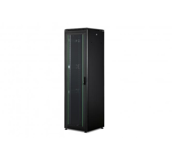 DIGITUS SCS Шафа DIGITUS 19", 42U, Network Unique, передні двері зі склом, 600x600 мм, 1200кг максимально, чорна