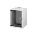DIGITUS SCS Шафа DIGITUS 10", 9U, SOHO PRO, скляні двері, 315x300 мм, 30кг максимально, сіра