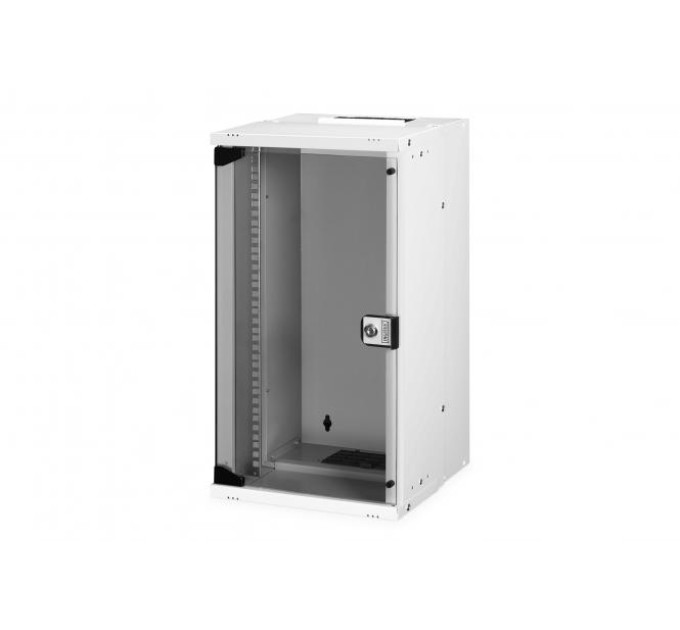 DIGITUS SCS Шафа DIGITUS 10", 12U, SOHO PRO, скляні двері, 315x300 мм, 30кг максимально, сіра