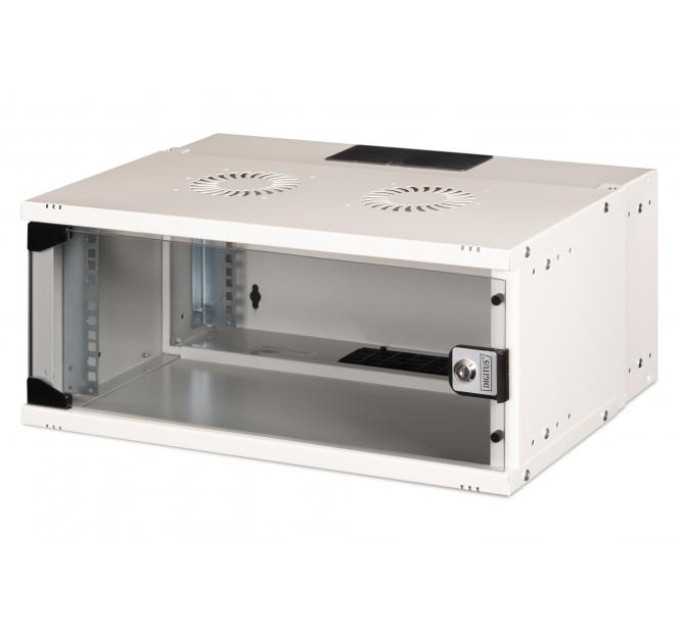 DIGITUS SCS Шафа DIGITUS 19", 4U, SOHO PRO, скляні двері, 540x400 мм, 60кг максимально, сіра