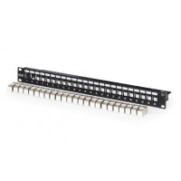 Патч-панель DIGITUS CАТ 6А STP, 19", 1U, 24 порти, модульна