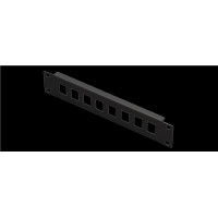 Рама MIRSAN 10", 1U, для складальної патч-панелі 8 портів, порожня, сумісна з Keystone RJ45, чорна