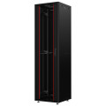 Mirsan Шафа MIRSAN 19", 22U, GTN SERVER, скляні двері, 600x600 мм, максимально 1000 кг, чорна