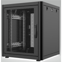 Шафа MIRSAN 19", 26U, GTN, перфоровані двері, 600x600 мм, максимально 1000 кг, чорна