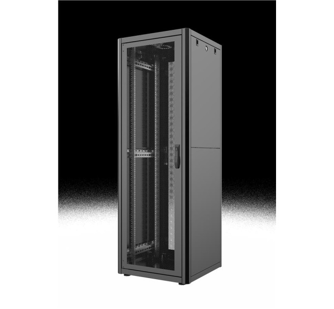 Mirsan Шафа MIRSAN 19", 32U, GTN, перфоровані двері, 600x1000 мм, максимально 1000 кг, чорна