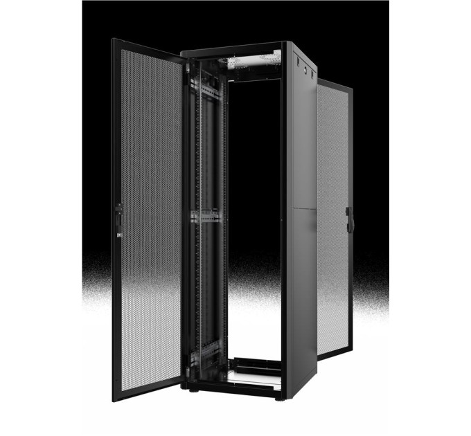 Mirsan Шафа MIRSAN 19", 36U, GTN, перфоровані двері, 600x1000 мм, максимально 1000 кг, чорна