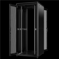Шафа MIRSAN 19", 42U, GTV, перфорація 63%, 600x1000 мм, максимально 2000 кг, чорна