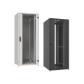 Zpas Шафа ZPAS 19", 24U, SZB IT, передні скляні двері, 600x600 мм, максимально 1000кг, чорна
