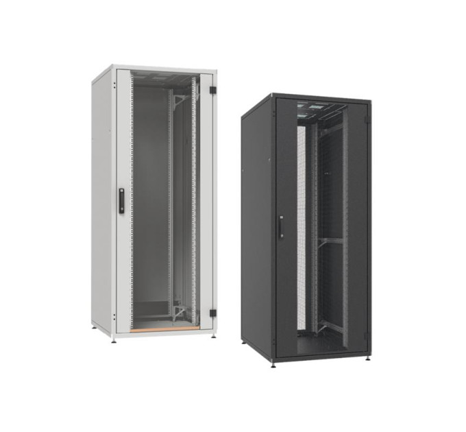 Zpas Шафа ZPAS 19", 24U, SZB IT, передні скляні двері, 600x600 мм, максимально 1000кг, чорна