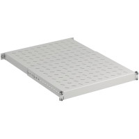 Полиця ZPAS 19", 1U, регульована, глибина 350-600 мм, 150кг максимально, сіра