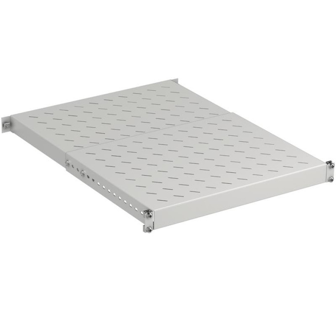 Zpas Полиця ZPAS 19", 1U, регульована, глибина 350-600 мм, 150кг максимально, сіра