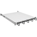 Zpas Полиця ZPAS 19", 1U, з кільцями та щітками регульована, глибина 450-550 мм, 120кг максимально, чорна