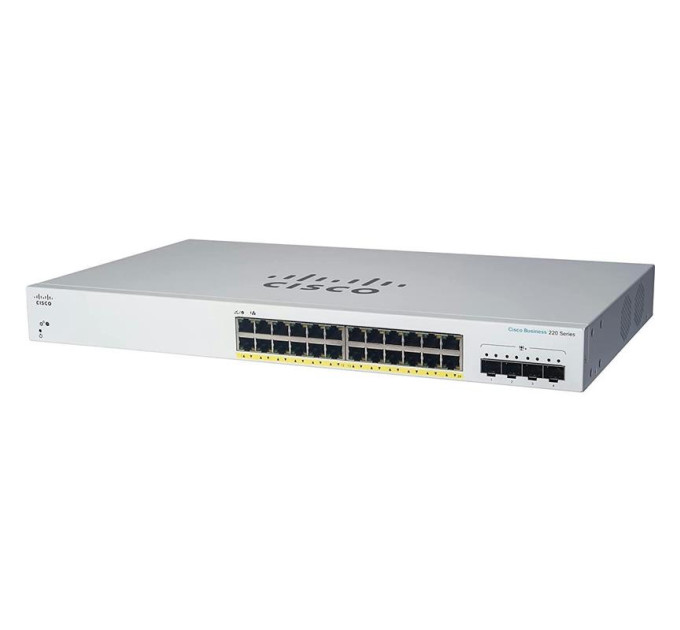 CISCO SB Комутатор Cisco CBS220 24xGE, PoE, 4x10G SFP+, Smart