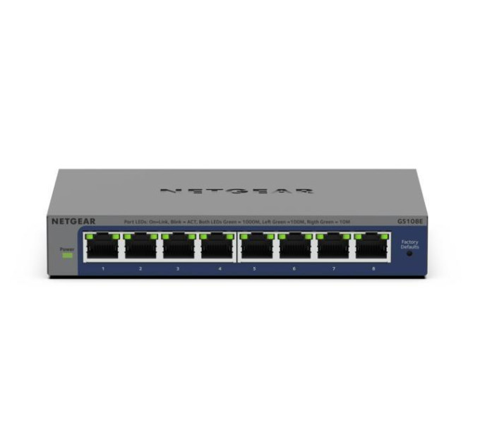 NETGEAR SMB Комутатор NETGEAR GS108E 8xGE, WebSmart