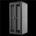 Mirsan Шафа MIRSAN 19", 42U, GTV, скляні двері, 800x1000 мм, максимально 2000 кг, чорна