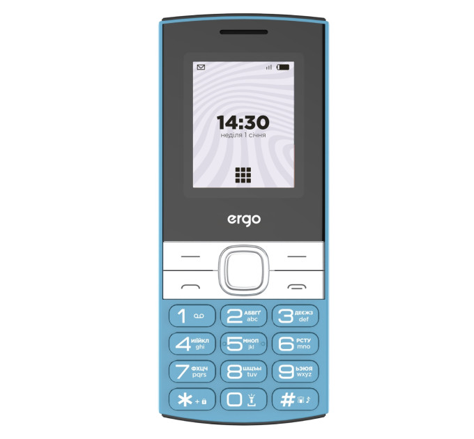 Ergo Мобiльний телефон Ergo B185 Dual Sim Blue