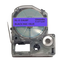Стрічка для принтера етикеток UKRMARK RL-E-C4LBP-BK/BL, аналог LC4LBP. 12 мм х 8 м (900262)