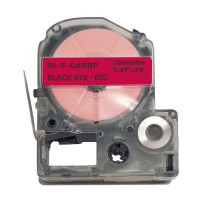 Стрічка для принтера етикеток UKRMARK RL-E-C4RBP-BK/RE, аналог LC4RBP. 12 мм х 8 м (900263)