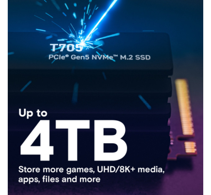 Micron Накопичувач SSD M.2 2280 1TB T705 with Heatsink Micron (CT1000T705SSD5)