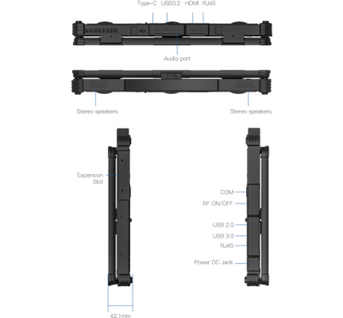 Vinga Ноутбук Vinga Scout X14M (X14M-155H321024B)