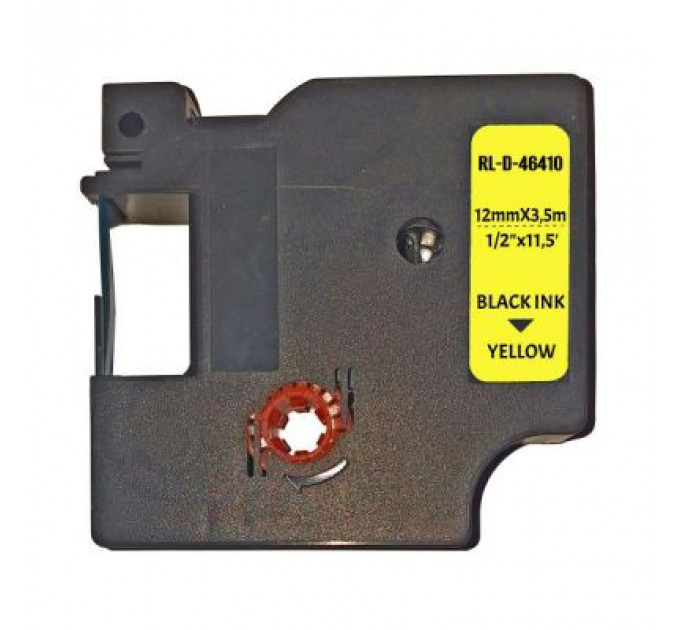 Стрічка для принтера етикеток UKRMARK RL-D-Se-46210-BK/SI Security Label. для DYMO серії D1. 12мм (900293)