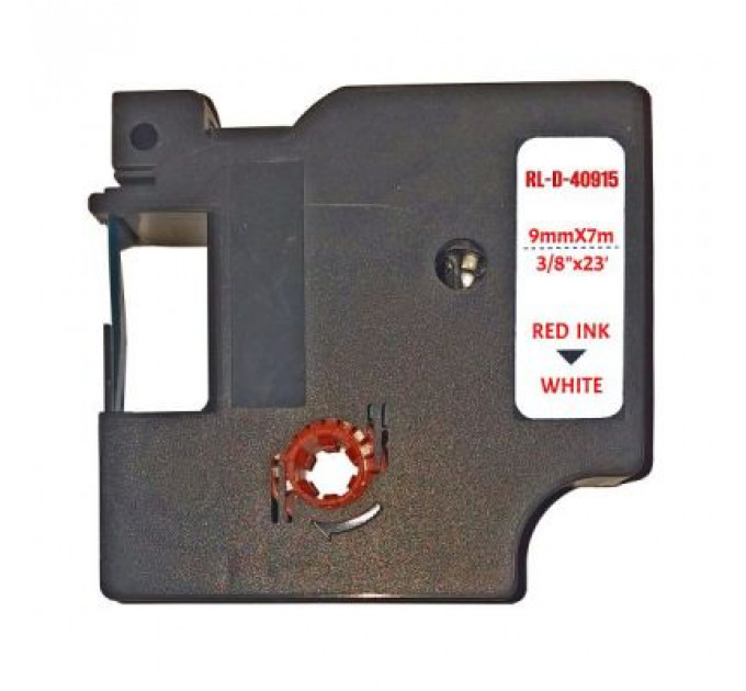 Стрічка для принтера етикеток UKRMARK RL-D-40913P-BK/WT, аналог DYMO S0720680, 9мм х 7м. (900291)