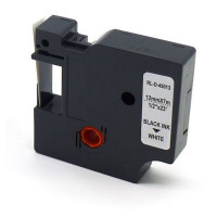 Стрічка для принтера етикеток UKRMARK RL-D-45013P-BK/WT, аналог DYMO S0720530, 12мм х 7м. (900295)