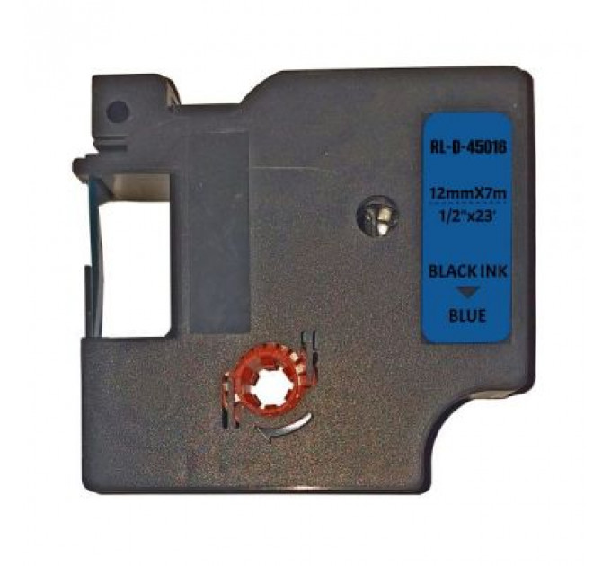 Стрічка для принтера етикеток UKRMARK RL-D-45016P-BK/BL, аналог DYMO S0720560, 12мм х 7м. (900297)