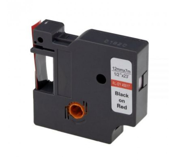 Стрічка для принтера етикеток UKRMARK RL-D-45017P-BK/RE, аналог DYMO S0720570, 12мм х 7м. (900298)