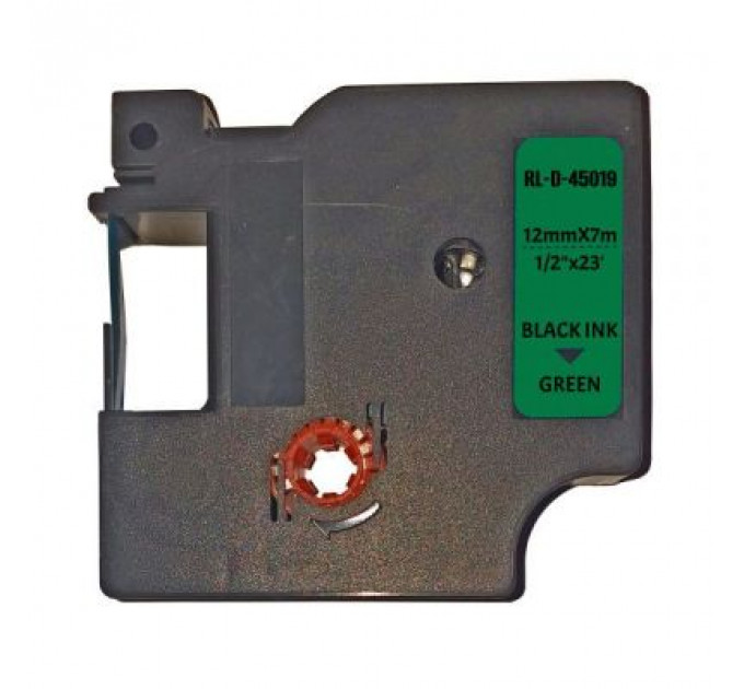 Стрічка для принтера етикеток UKRMARK RL-D-45019P-BK/GR, аналог DYMO S0720590, 12мм х 7м. (900300)