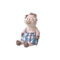 М'яка іграшка Same Toy Свинка у комбінезоні 45см