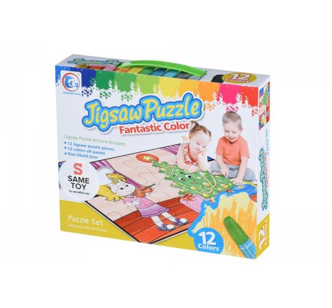 Same Toy Пазл-розмальовка Same Toy Новорічна ялинка 12ел