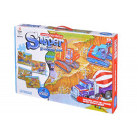 Пазл Same Toy Будівельна техніка 218ел, 4шт